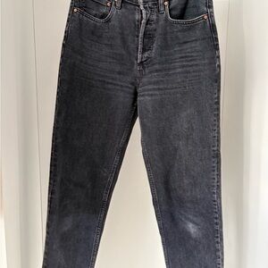 Denim Forum High Rise Jeans in Charcoal